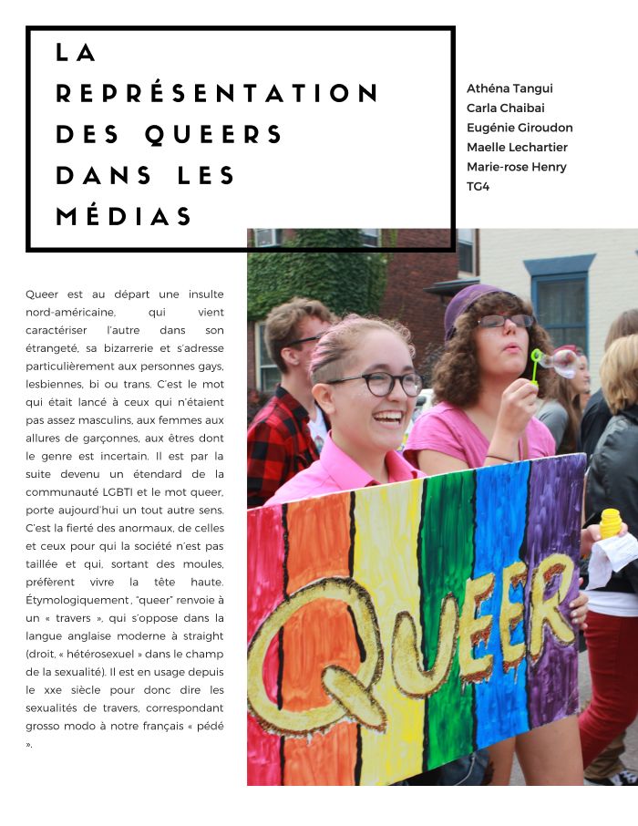 La représentation des queers dans les médias